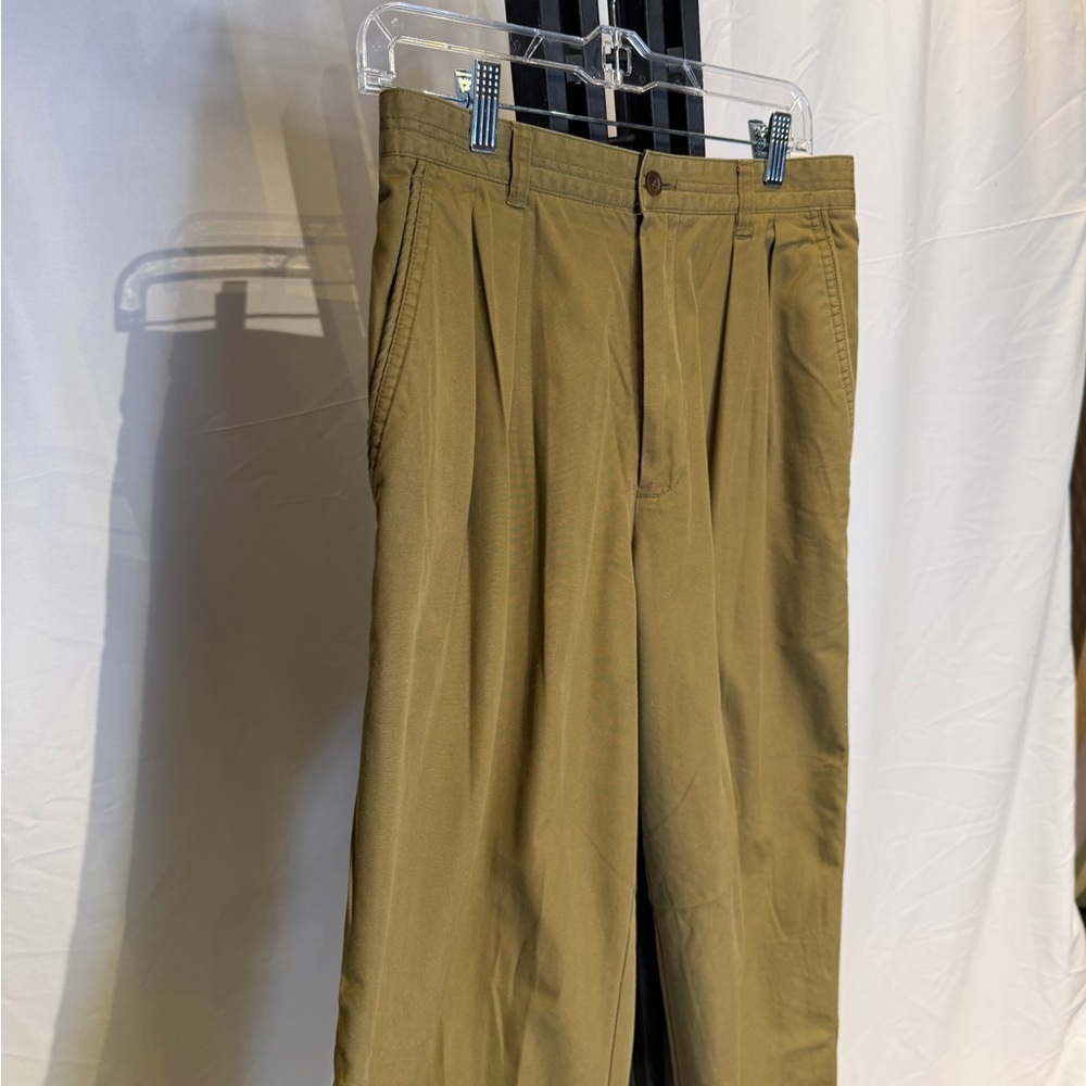 Claiborne Men's Olive Chinos - Picture 2 of 5